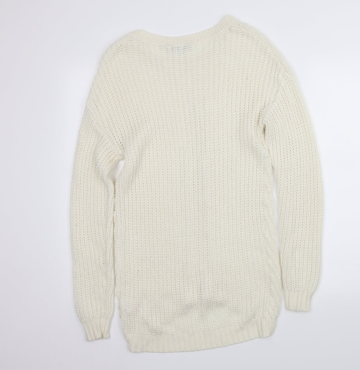 Peacocks Womens Ivory  Knit Pullover Jumper Size S