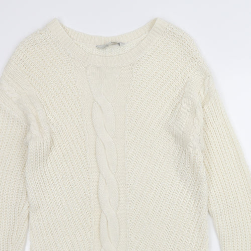 Peacocks Womens Ivory  Knit Pullover Jumper Size S