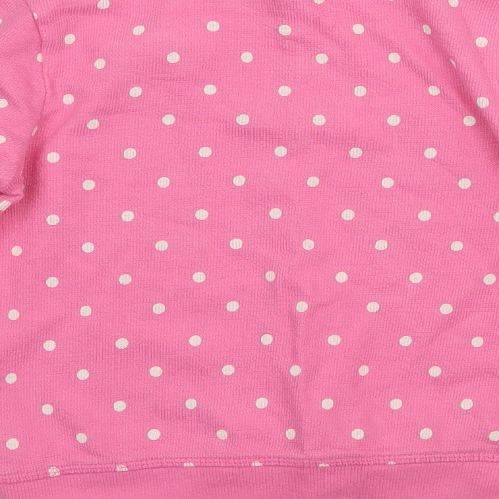 George Girls Pink Polka Dot Jersey Pullover Sweatshirt Size 4-5 Years