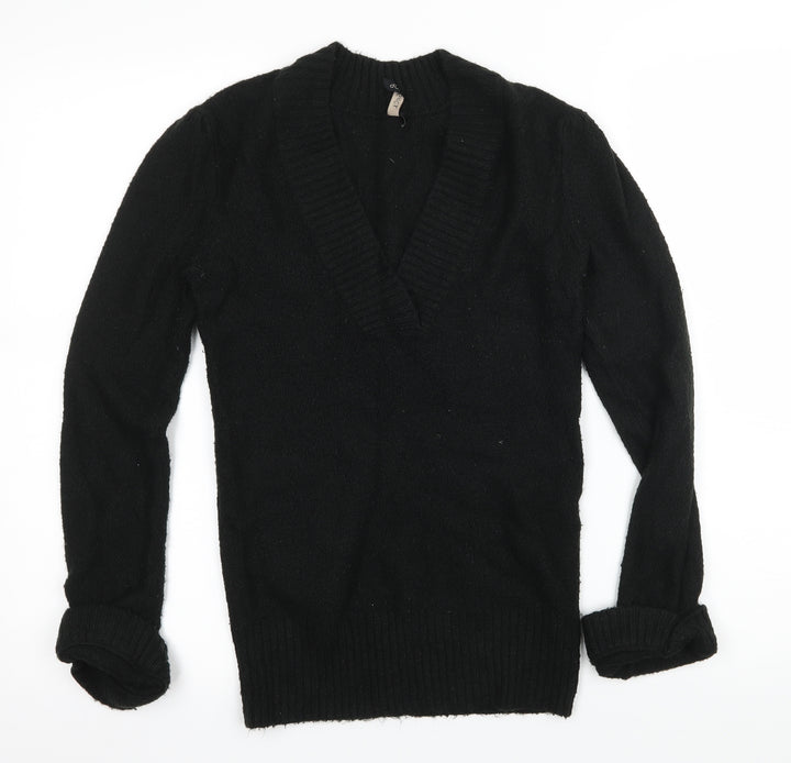 Topshop Womens Black  Knit Pullover Jumper Size 8