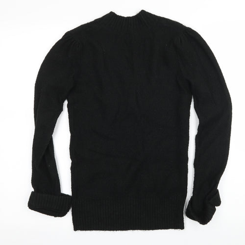 Topshop Womens Black  Knit Pullover Jumper Size 8