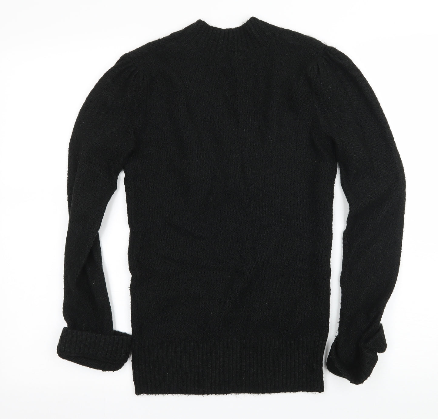 Topshop Womens Black  Knit Pullover Jumper Size 8