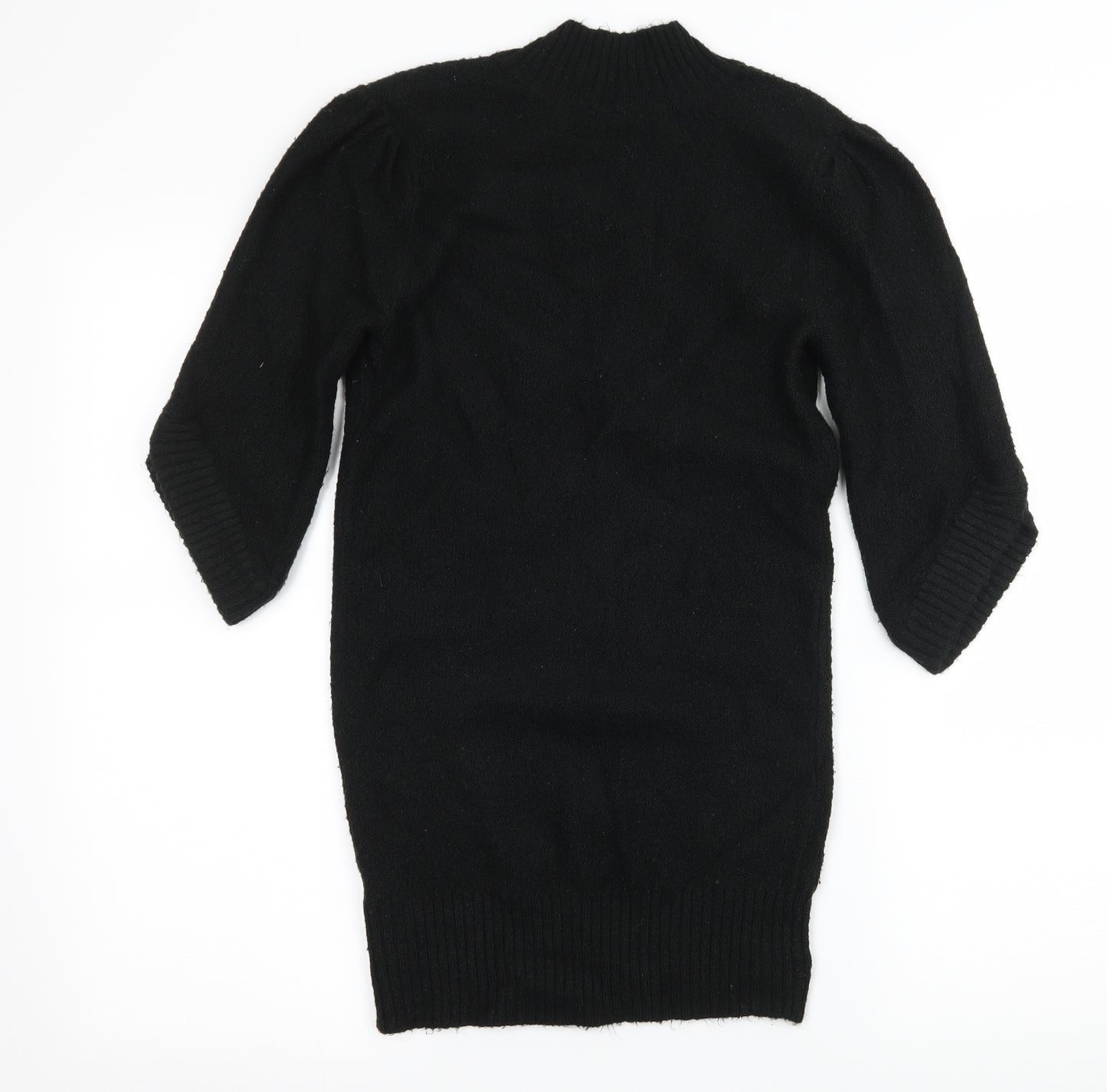 Topshop Womens Black  Knit Pullover Jumper Size 8