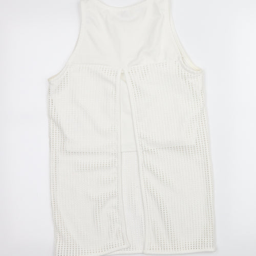 River Island Womens White   Basic Tank Size 10  - Open back