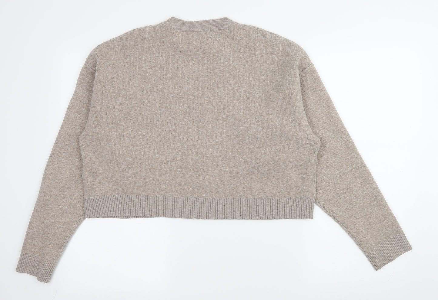 Bershka Womens Brown  Knit Pullover Jumper Size M