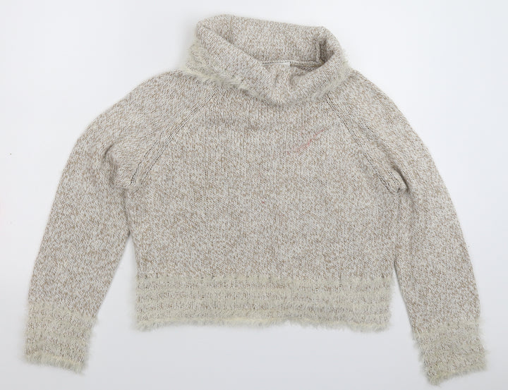 TUZZI Womens Beige Knit Pullover Jumper Size L