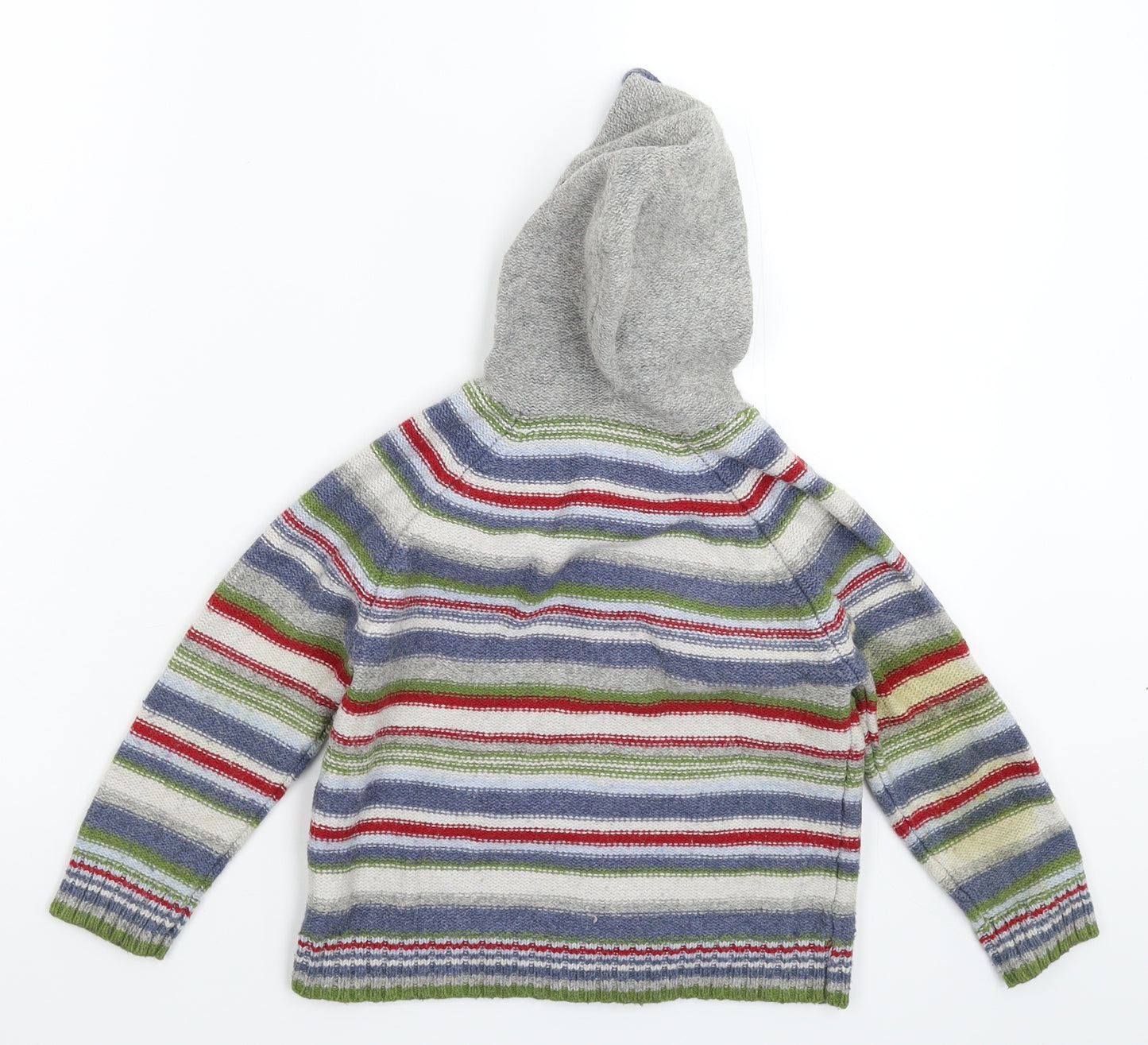 NEXT Boys Multicoloured Striped Knit Cardigan Jumper Size 3-4 Years