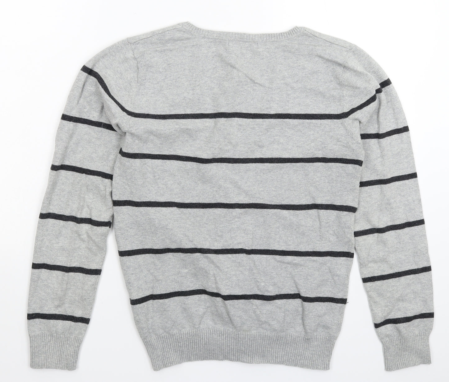 Atmosphere Womens Grey Striped Knit Pullover Jumper Size 14