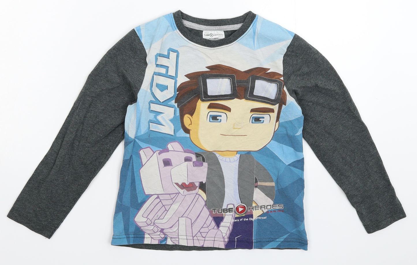 George Boys Grey   Basic T-Shirt Size 6-7 Years