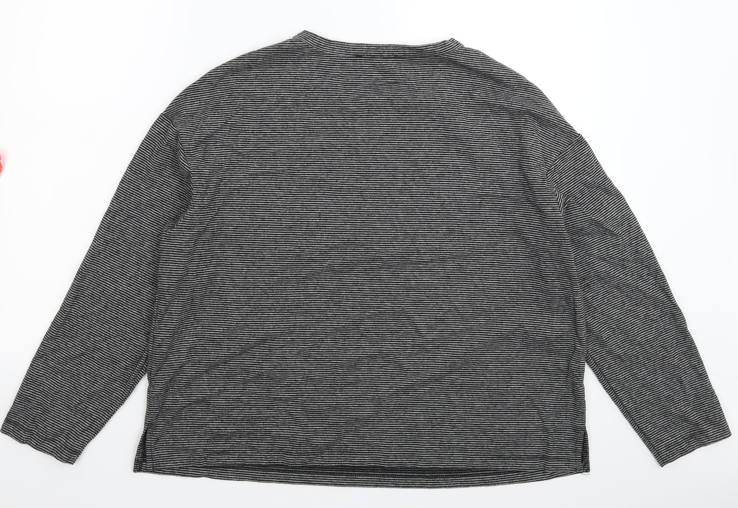 Marks and Spencer Womens Grey Striped  Pullover Jumper Size 16