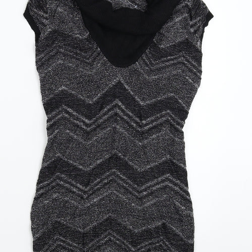 Jane Norman Womens Black Geometric  Jumper Dress  Size 10