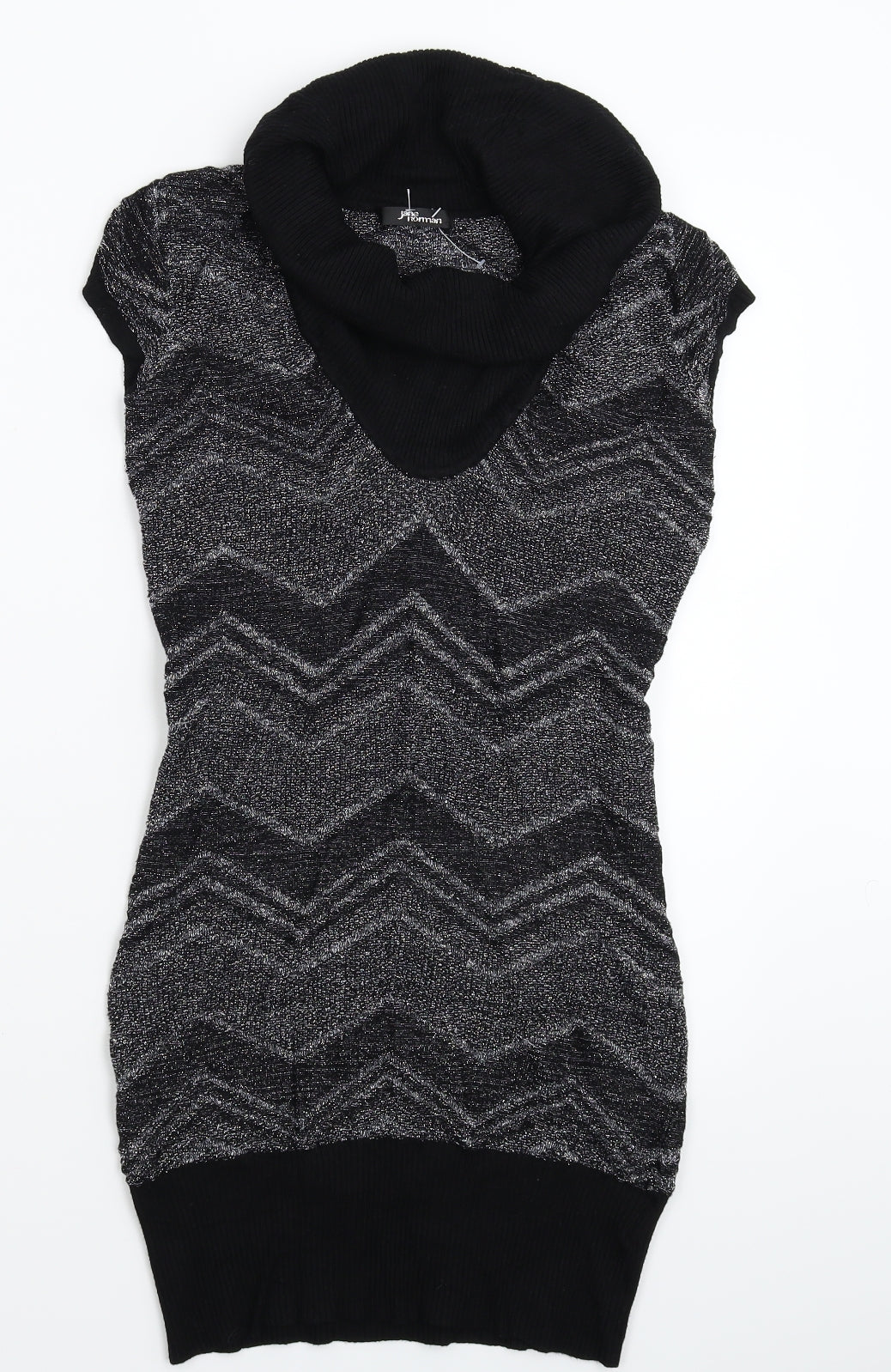 Jane Norman Womens Black Geometric  Jumper Dress  Size 10