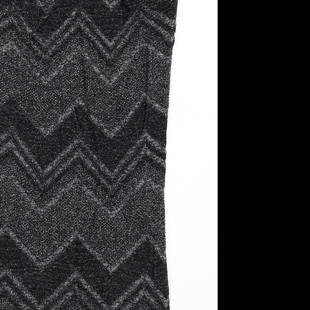 Jane Norman Womens Black Geometric  Jumper Dress  Size 10