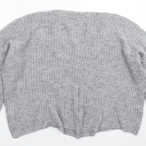 Yida Womens Grey  Knit Pullover Jumper Size M