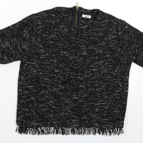 River Island Womens Black  Knit Pullover Jumper Size 10