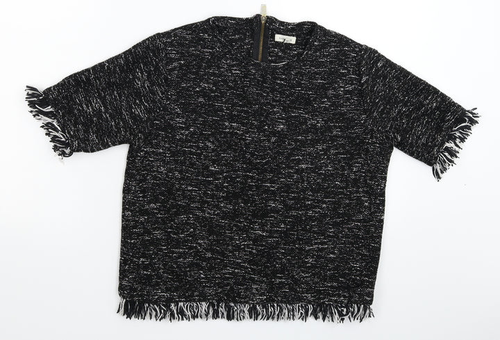 River Island Womens Black  Knit Pullover Jumper Size 10