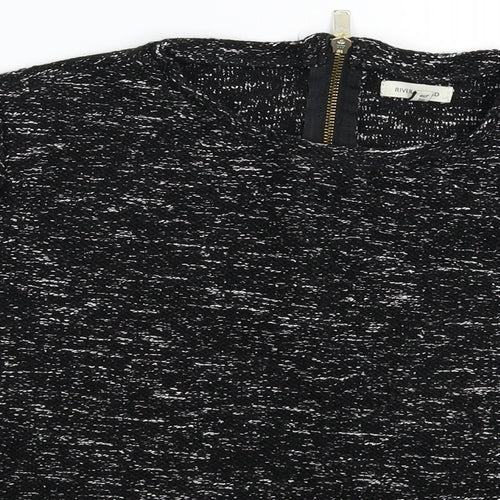 River Island Womens Black  Knit Pullover Jumper Size 10