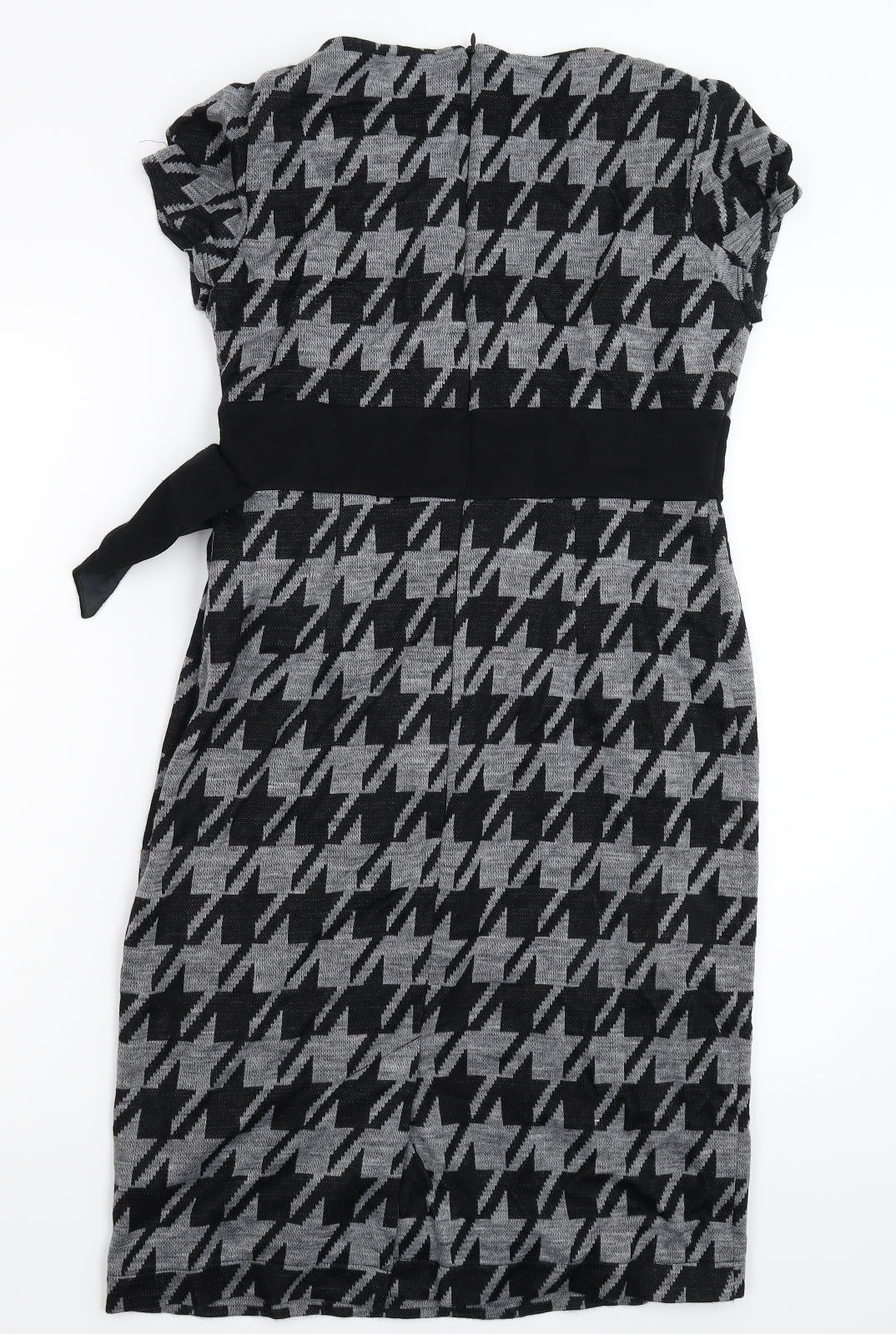 Per Una Womens Multicoloured Houndstooth Knit Jumper Dress  Size 12