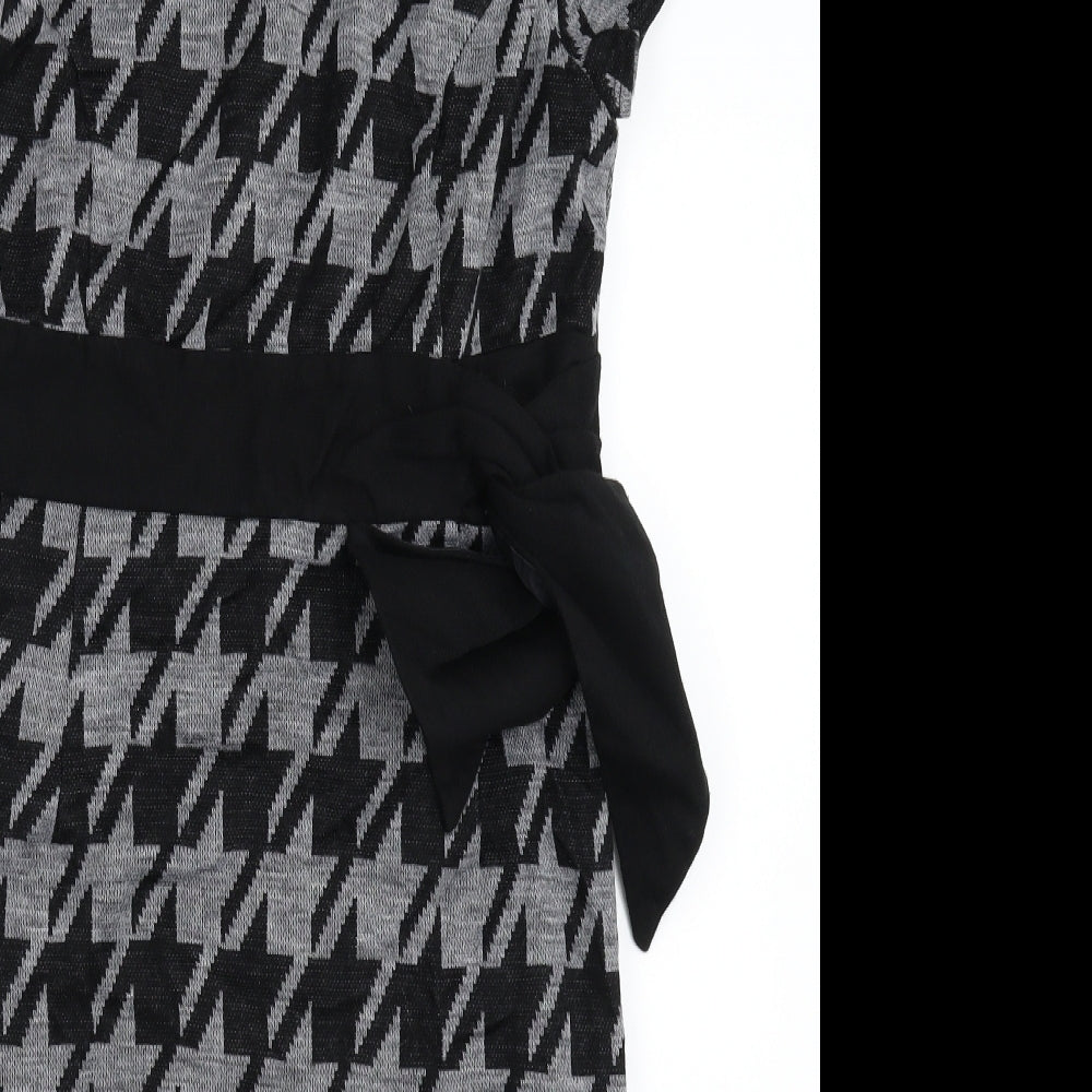 Per Una Womens Multicoloured Houndstooth Knit Jumper Dress  Size 12