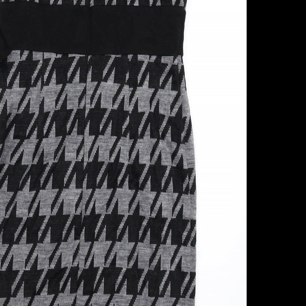 Per Una Womens Multicoloured Houndstooth Knit Jumper Dress  Size 12