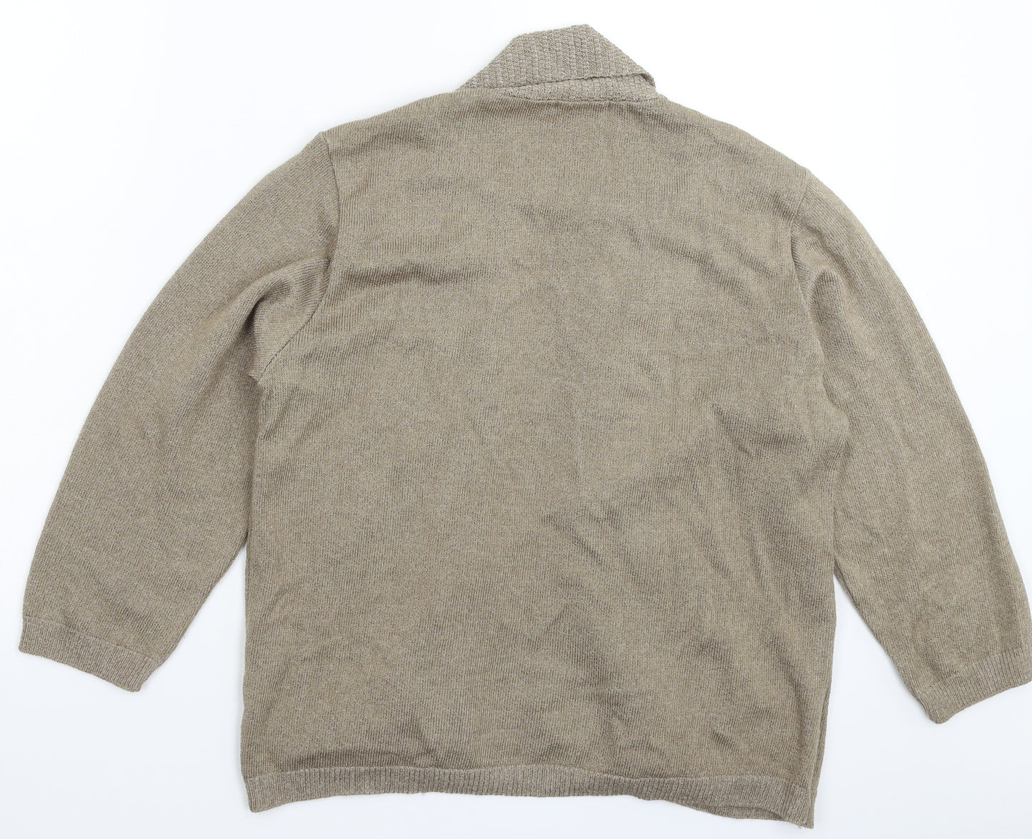 Michael Gold Womens Grey Striped Knit Pullover Jumper Size XL