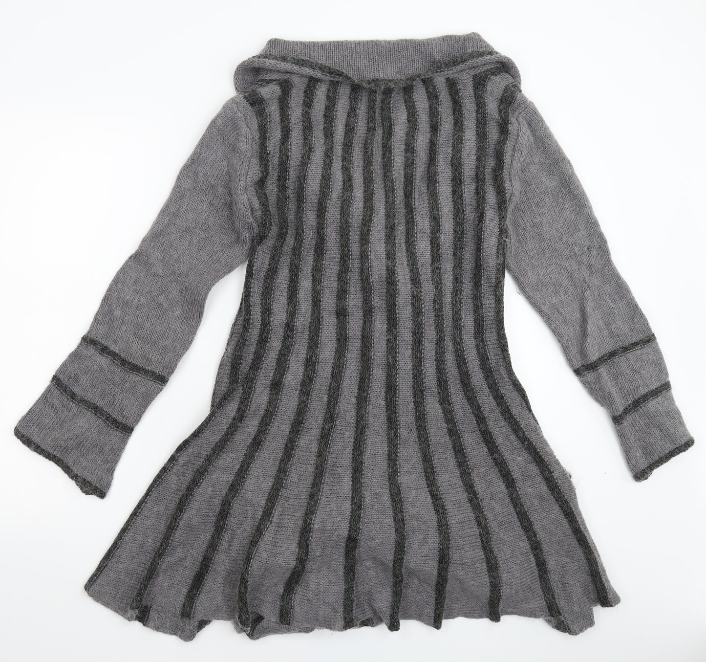 Per Una Womens Grey  Knit Cardigan Jumper Size M