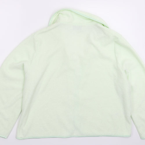 Marks and Spencer Womens Green Floral Fleece Jacket  Size 18
