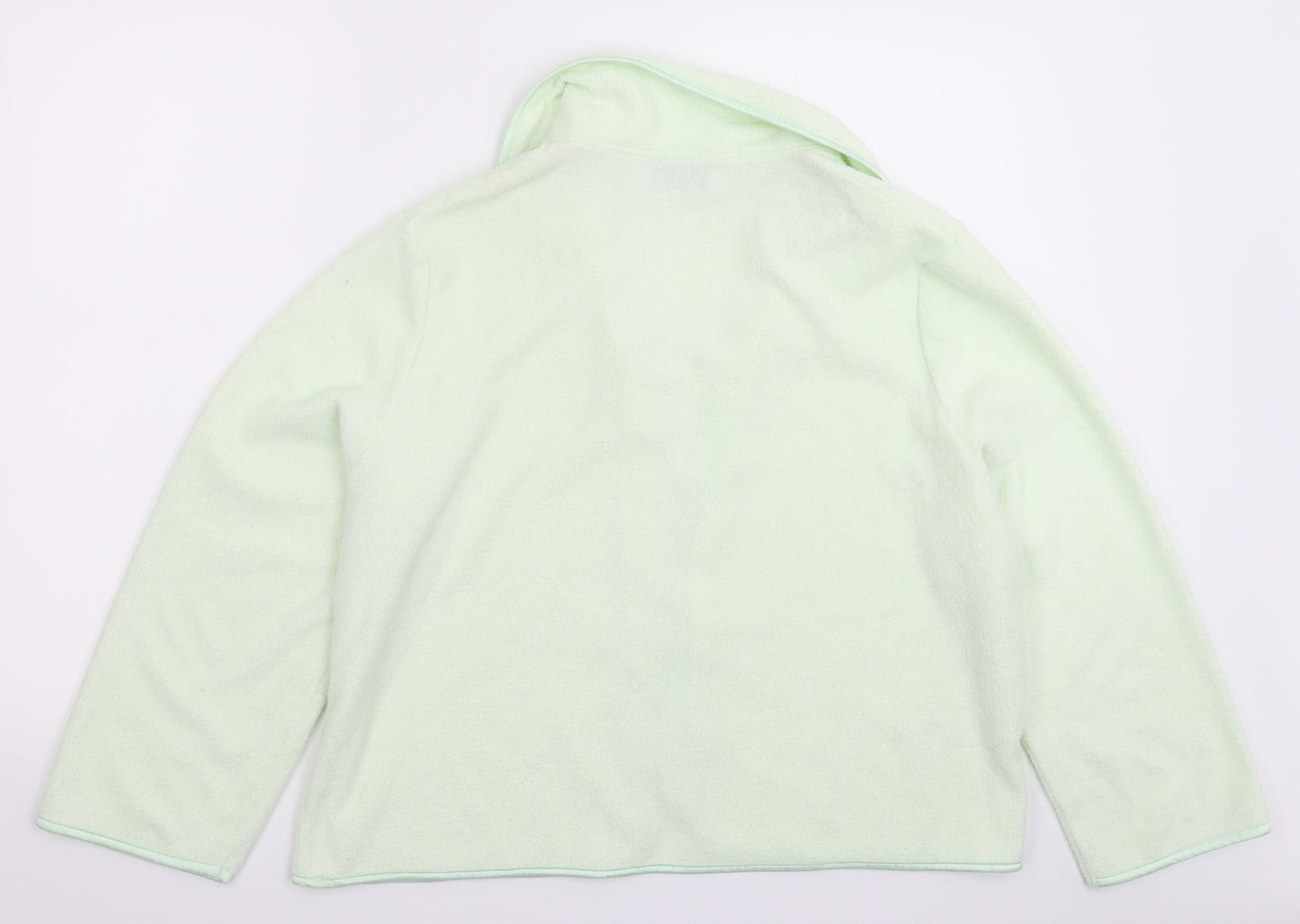Marks and Spencer Womens Green Floral Fleece Jacket  Size 18