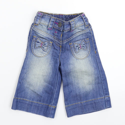 NEXT Girls Blue  Denim Capri Jeans Size 3-6 Months