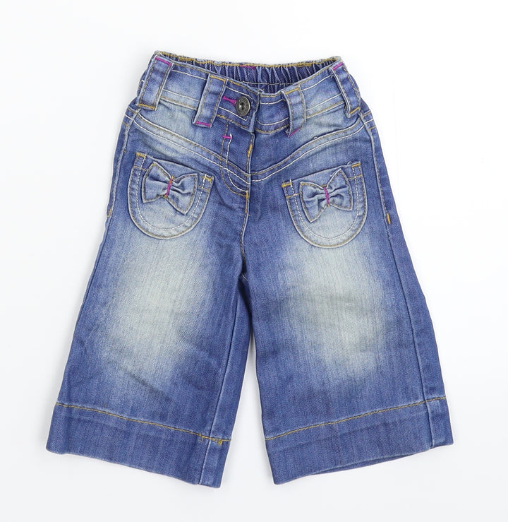 NEXT Girls Blue  Denim Capri Jeans Size 3-6 Months