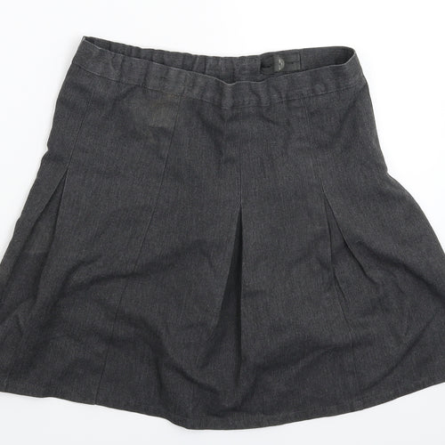 Matalan Girls Grey   Pleated Skirt Size 10 Years