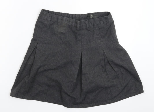 Front view of Matalan girls’ grey pleated skirt, size 10, years
