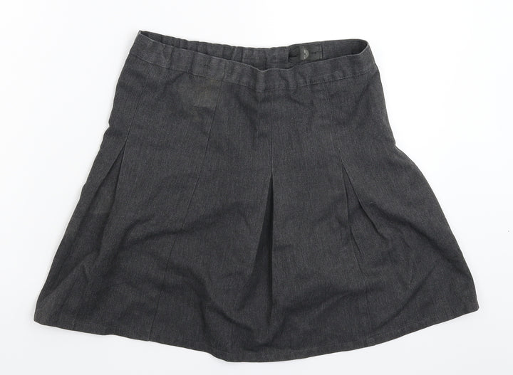 Matalan Girls Grey   Pleated Skirt Size 10 Years