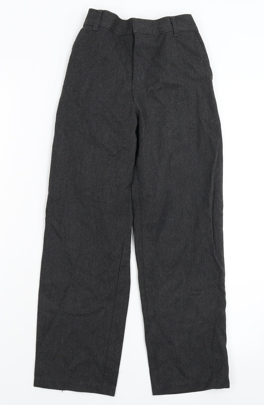Front view of F&F boys’ black dress pants trousers, size 8-9, years