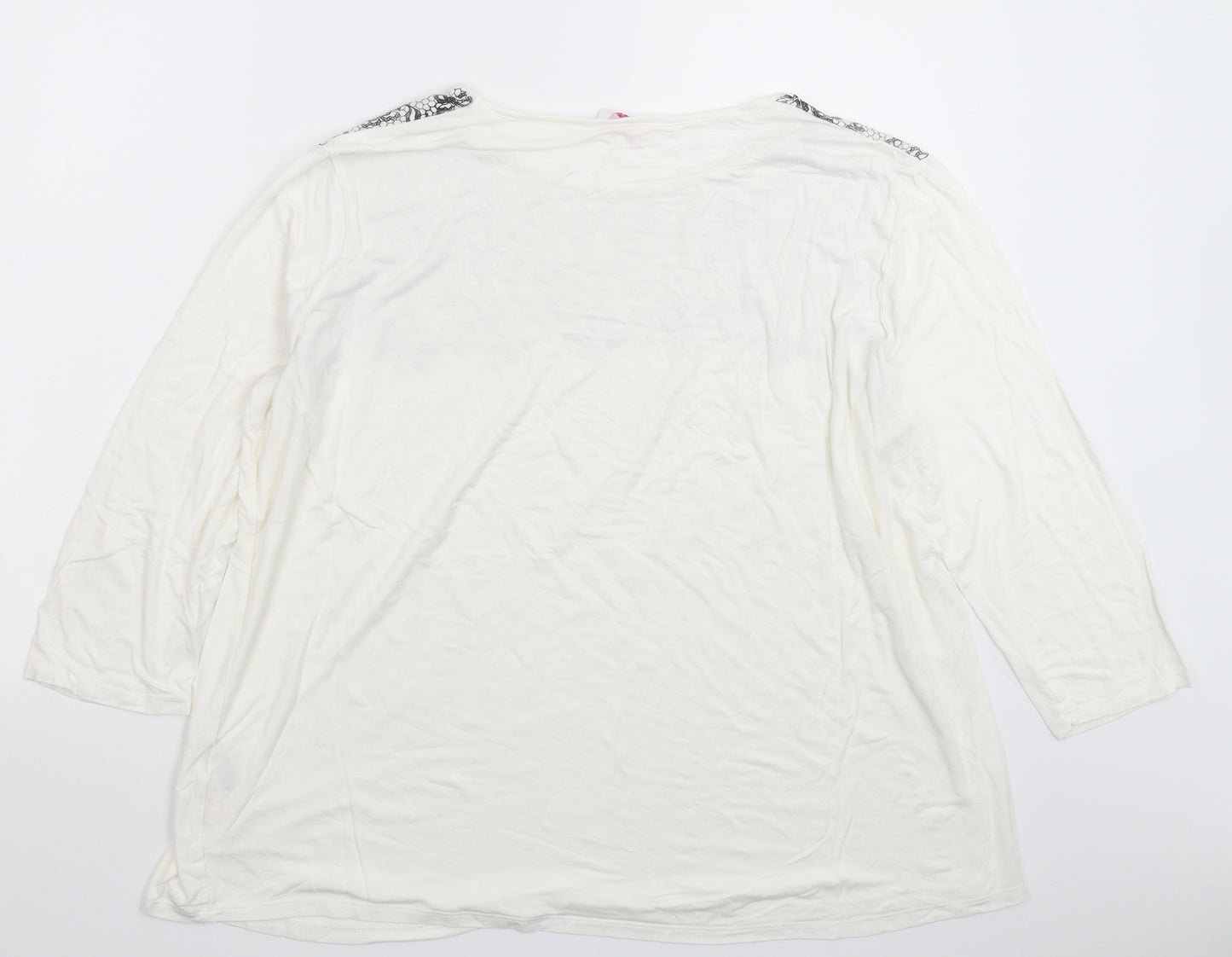 Julipa Womens White   Basic T-Shirt Size 24