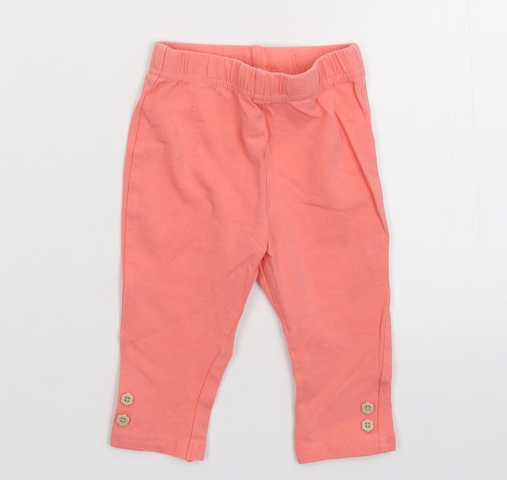George Girls Pink Capri Trousers Size 3-6 Months