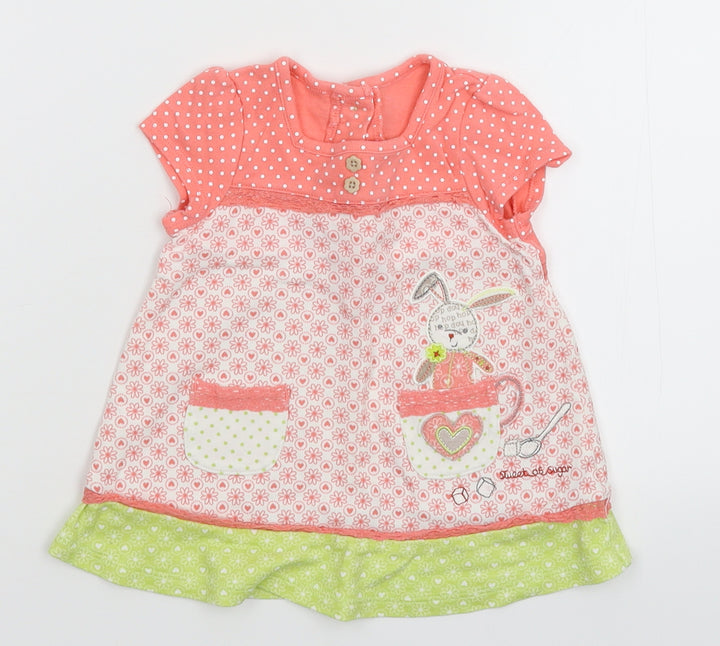 George  Multicoloured Floral  T-Shirt Dress  Size 3-6 Months