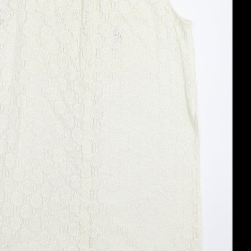 River Island Womens White   Basic Button-Up Size 12  - Oversized