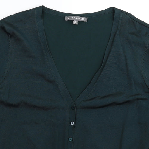 Laura Ashley Womens Green   Cardigan Jumper Size 14