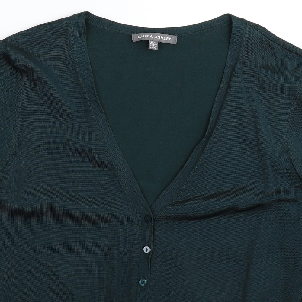 Laura Ashley Womens Green   Cardigan Jumper Size 14
