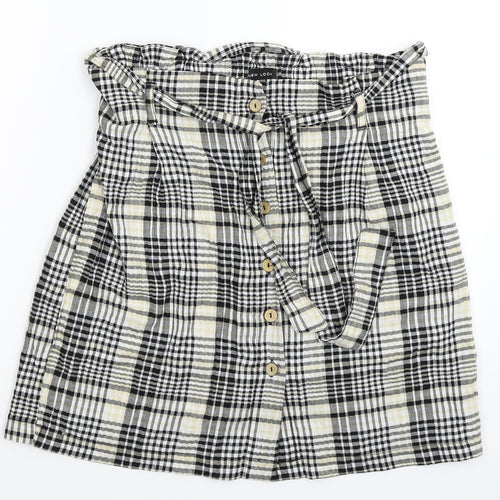 New Look Womens Multicoloured Check  Straight & Pencil Skirt Size 14