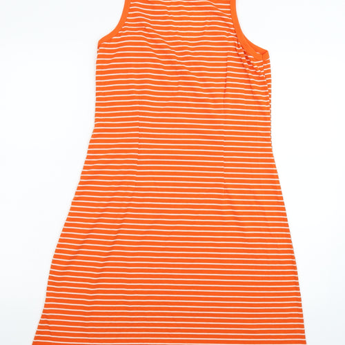 Guodil Womens Orange Striped  Basic Tank Size L