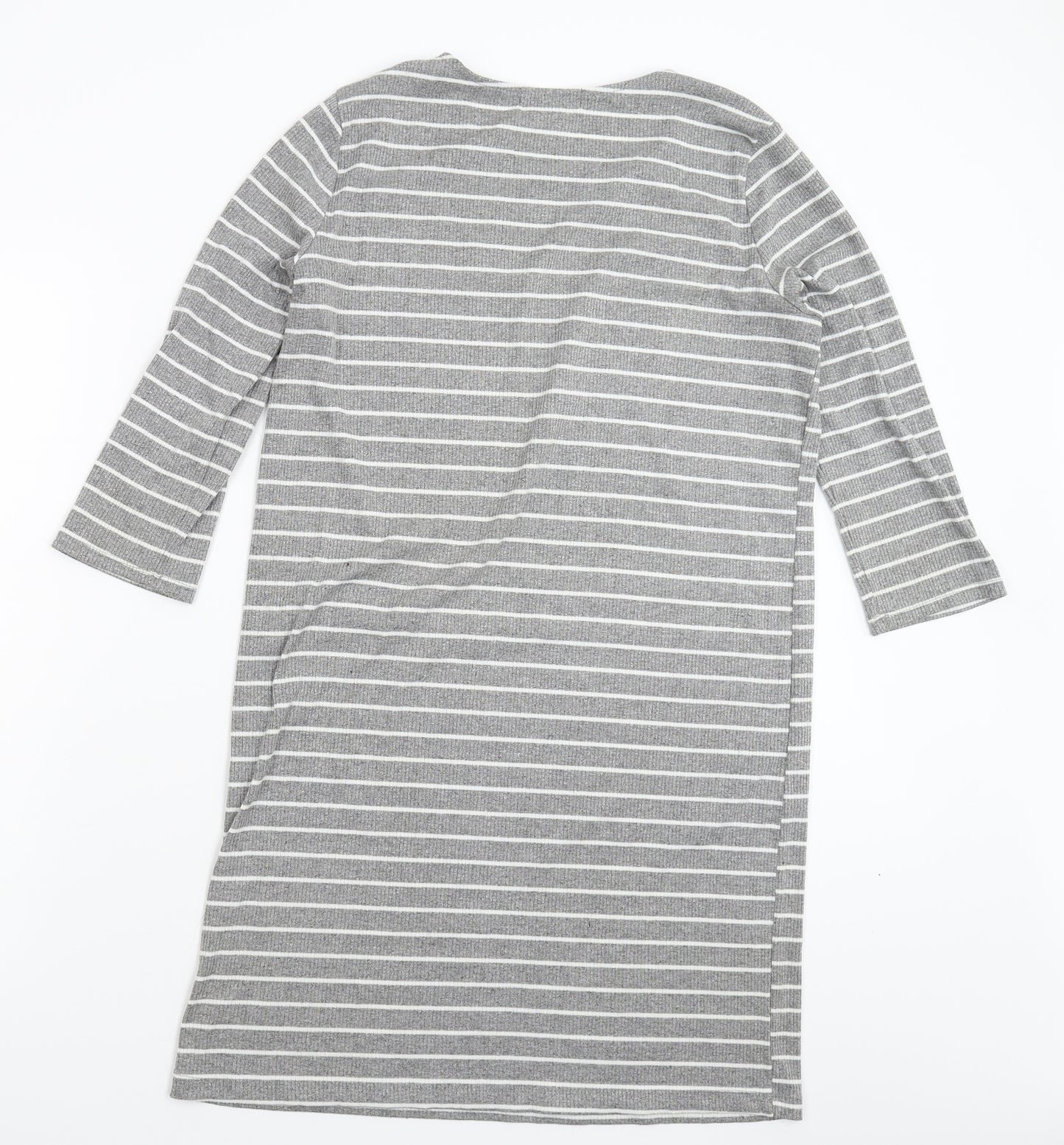 FOREVER 21 Womens Grey Striped  Jumper Dress  Size L