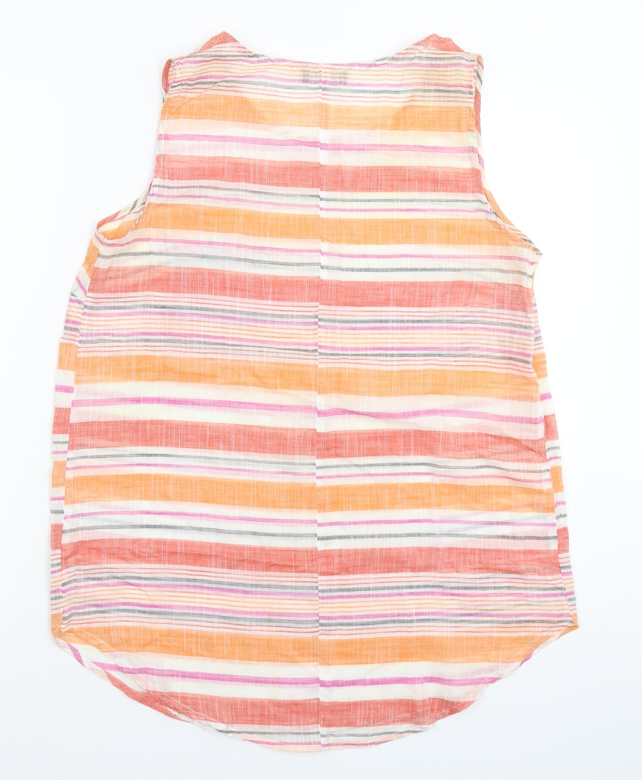 Papaya Womens Multicoloured Striped  Basic Tank Size 14