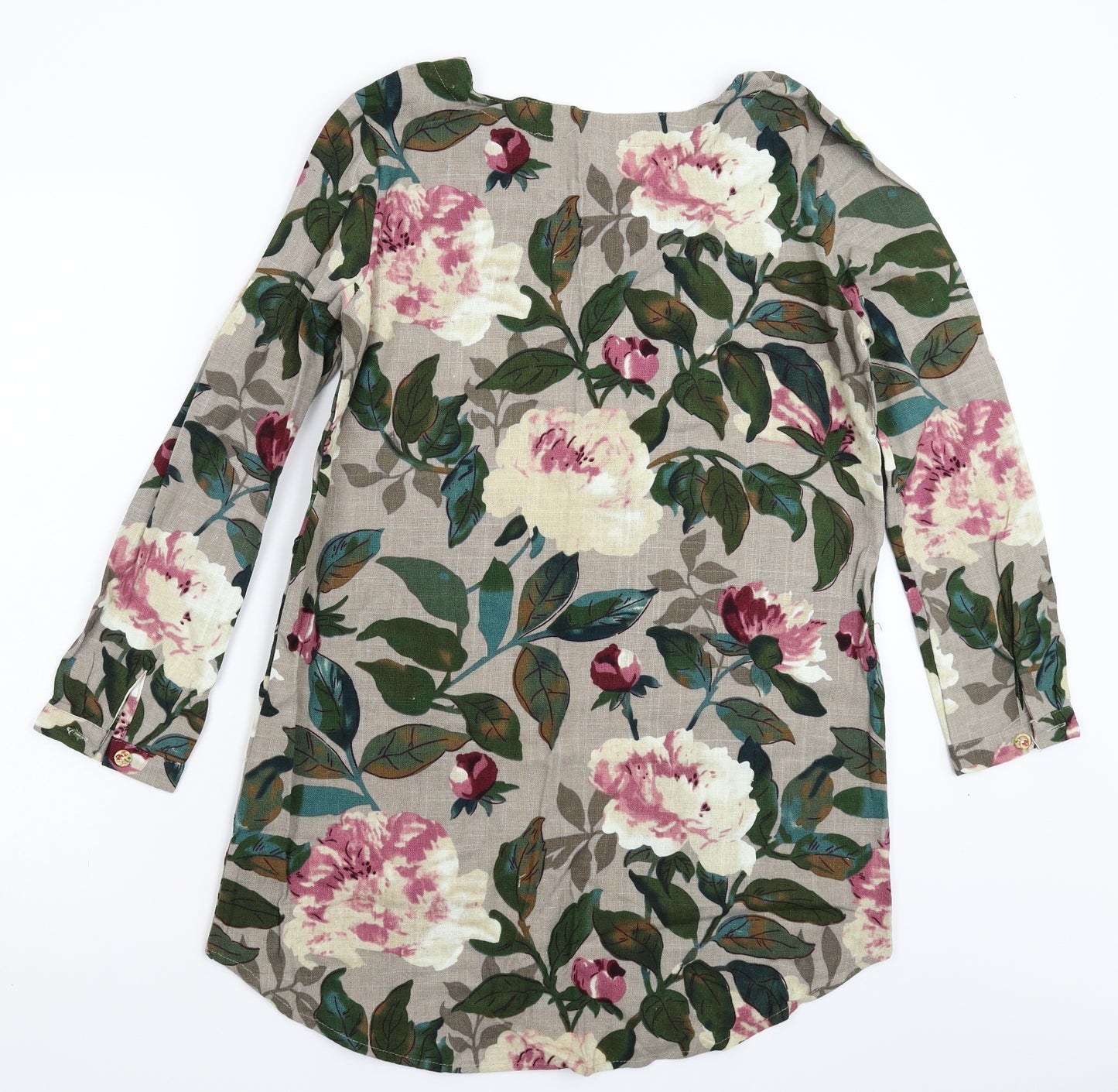 Yoko Womens Grey Floral  Jumper Dress  Size L
