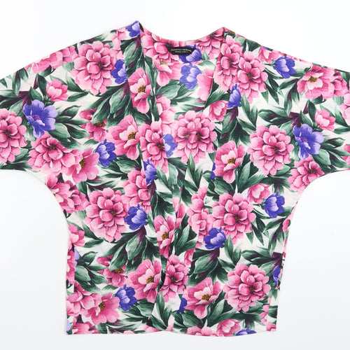 Dorothy Perkins Womens Multicoloured Floral  Cardigan Jumper Size M