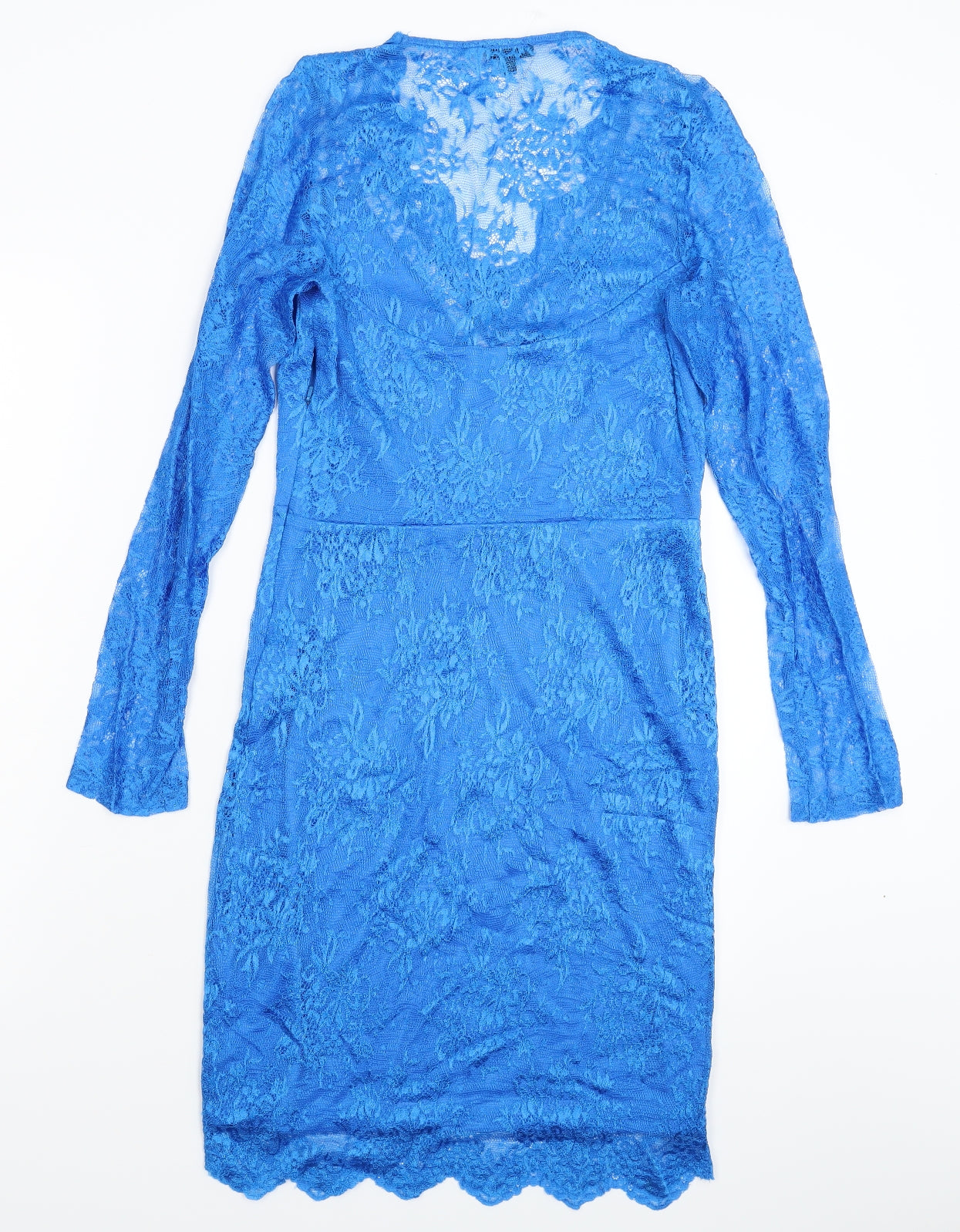 River Island Womens Blue Floral  Bodycon  Size 10