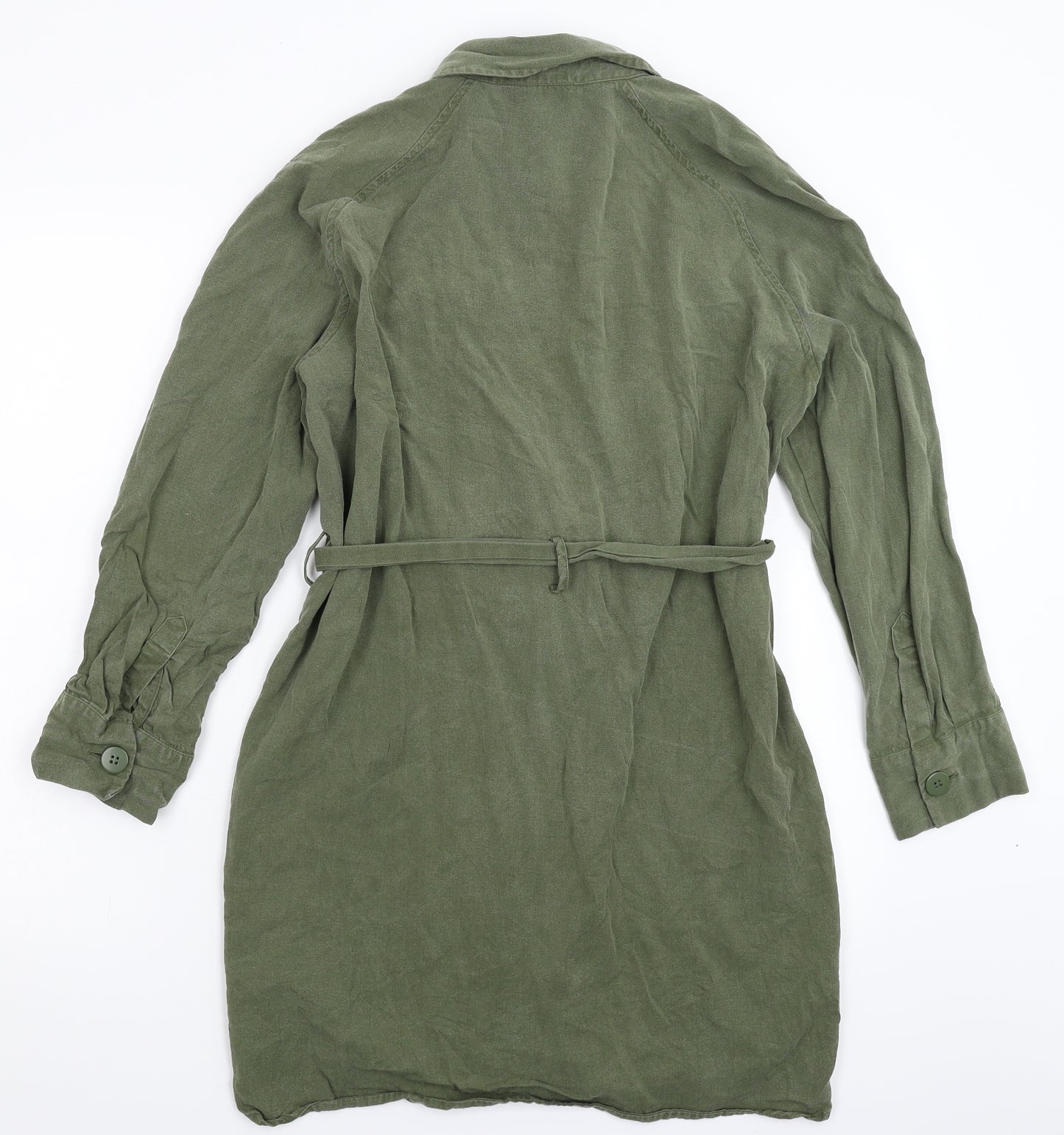 Topshop Womens Green   Shirt Dress  Size 6