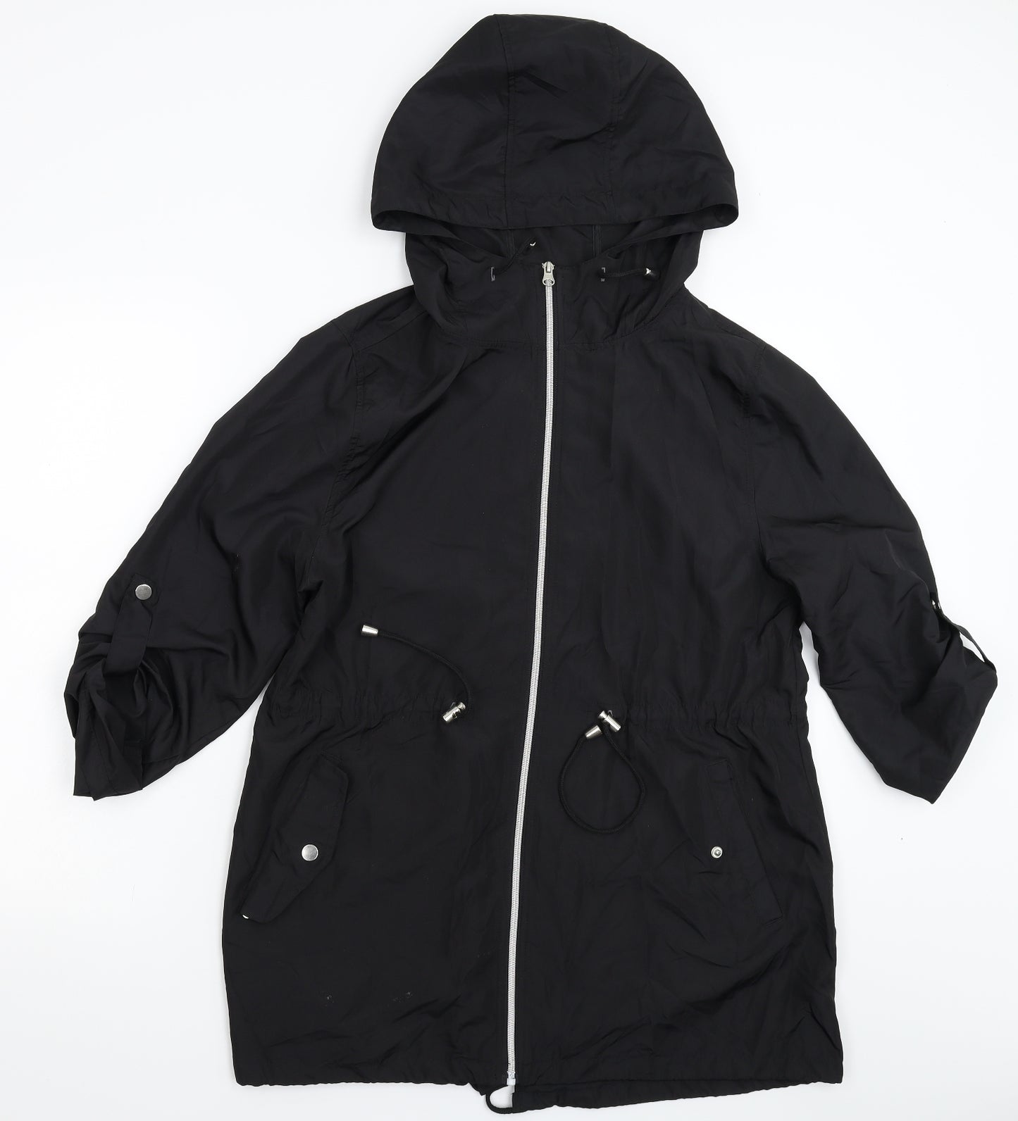 Atmosphere Womens Black   Jacket Coat Size 12  - Parka in a Pocket