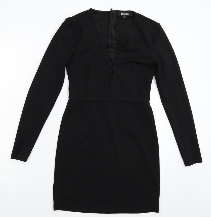 Missguided Womens Black Mini Size 8